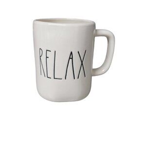 Rae Dunn "Relax" Coffee Tea Mug Cup